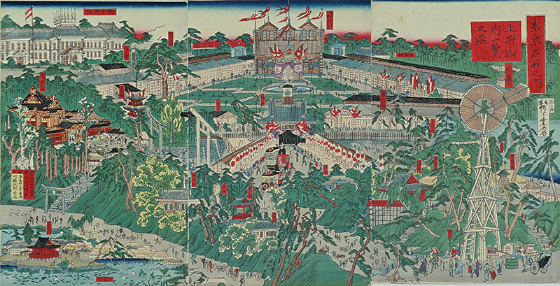 【700】東京名所之内 上野山内一覧之図